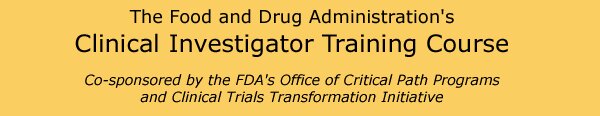 FDA Clinical Investigator Training Course - banner, v2